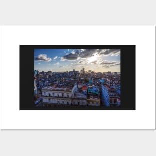 Havana Rooftops, Cuba, At Dusk Posters and Art